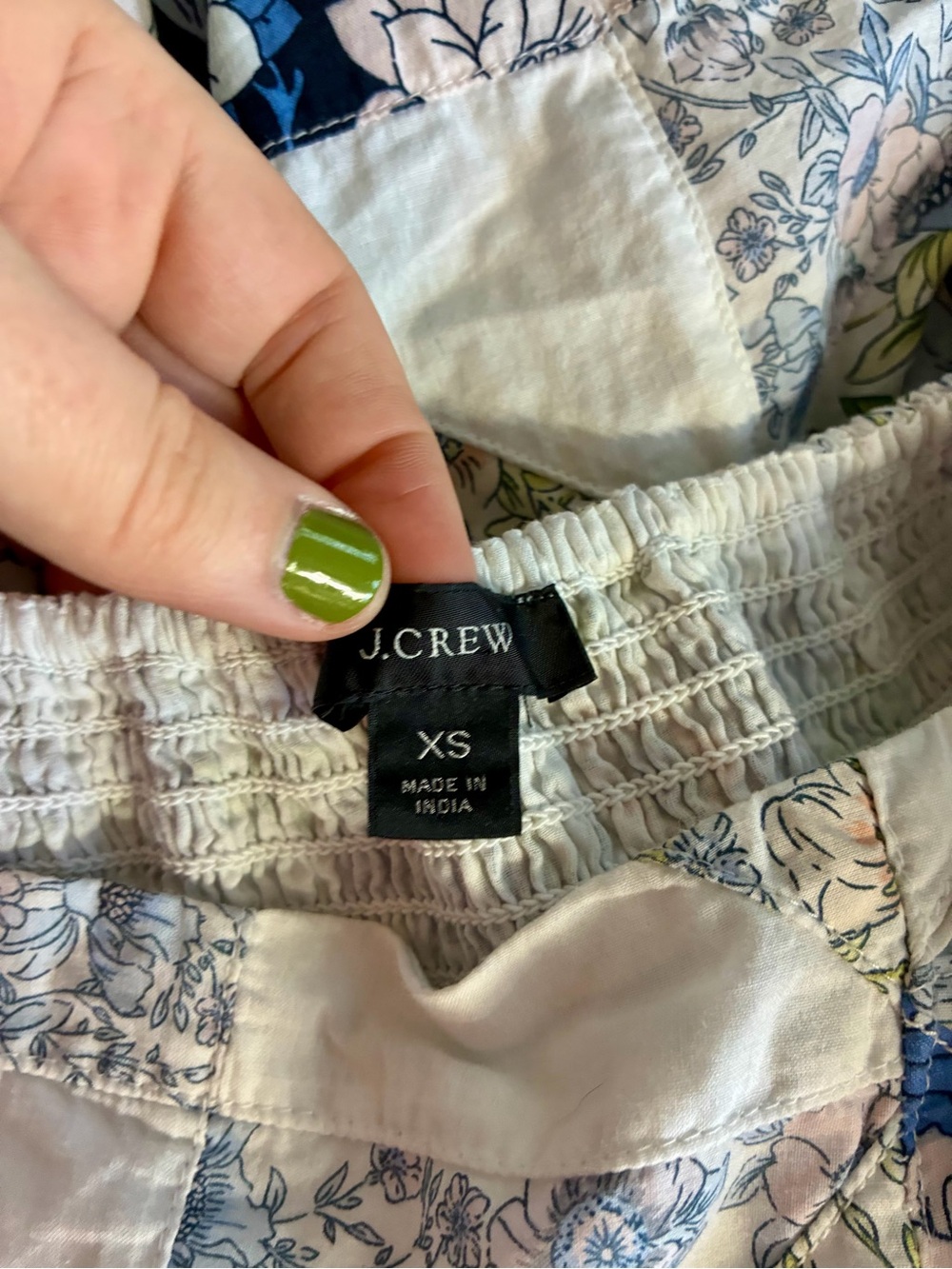 J. Crew Squareneck Cotton Voile Dress Patchwork Floral Women's Size XS - Picture 8 of 10
